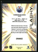 Connor McDavid 2025-26 Upper Deck Allure Flashy Forwards Orange #FF-6