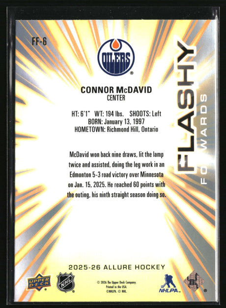 Connor McDavid 2025-26 Upper Deck Allure Flashy Forwards #FF-6