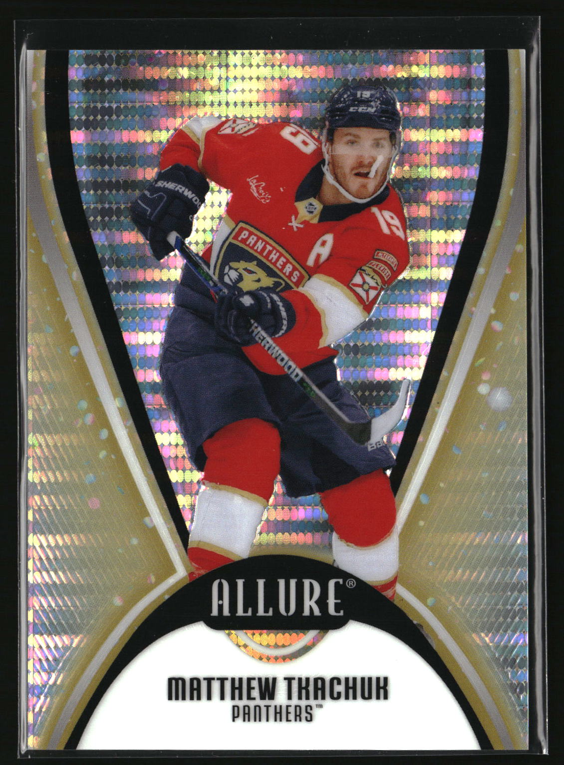 Matthew Tkachuk 2025-26 Upper Deck Allure Gold Glitter Bomb #77 #/199