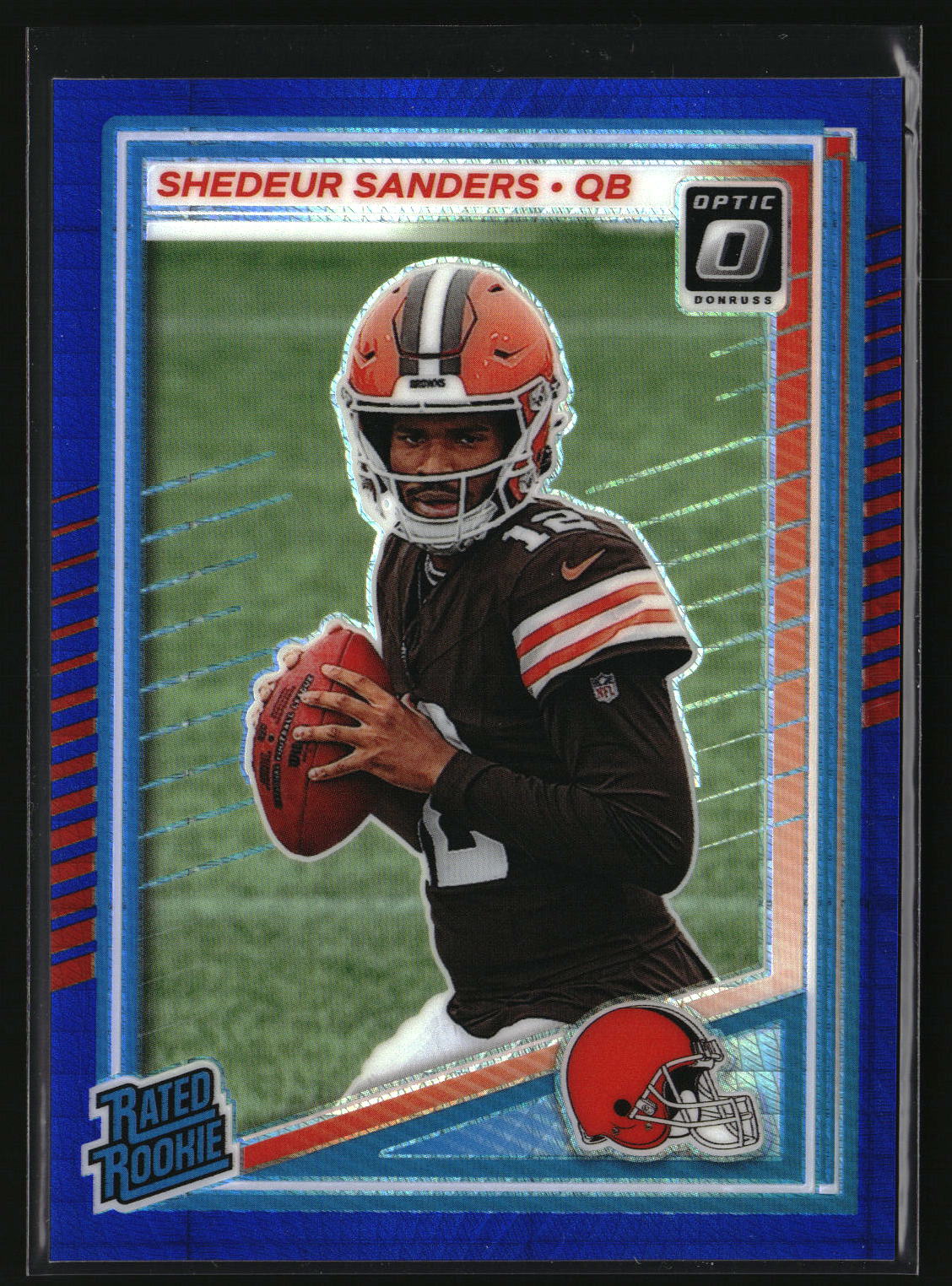Shedeur Sanders 2025 Donruss Optic Blue Hyper #203