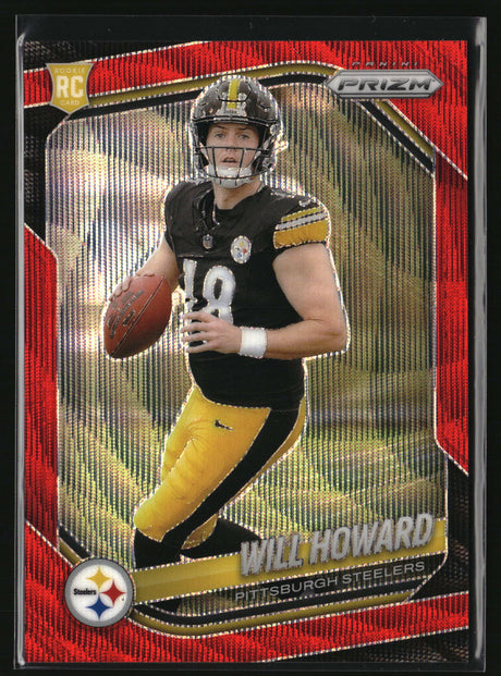 Will Howard 2025 Panini Prizm Red Wave #367 #/149