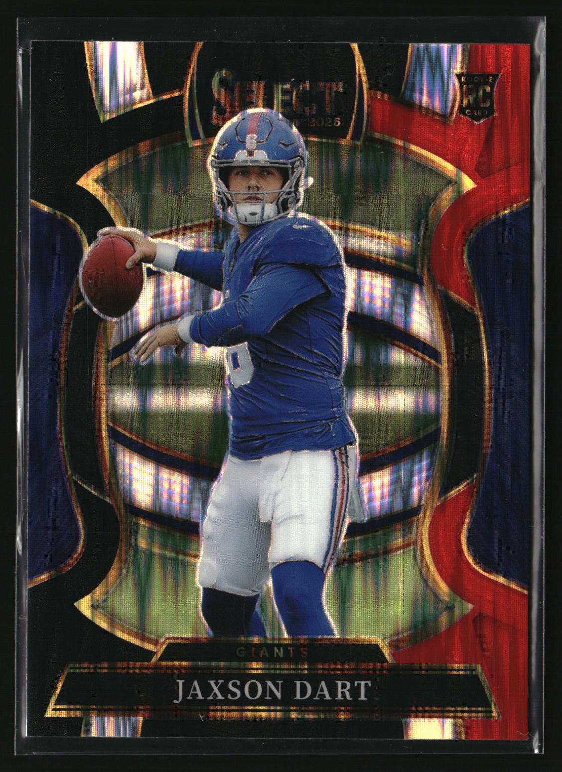 Jaxson Dart 2025 Panini Select Black and Red Prizm Shock #93