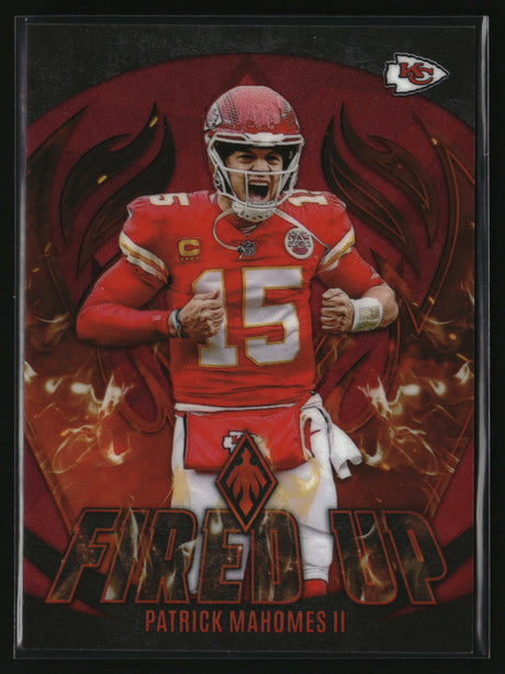 Patrick Mahomes II 2023 Panini Phoenix Fired Up Red #FU-1 #/199