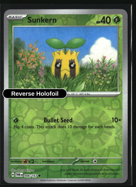 Sunkern - 006/167 - [TWM - SV06: Twilight Masquerade] - Reverse Holofoil