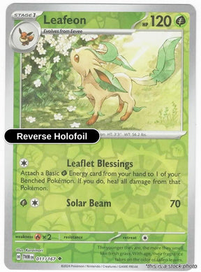 Leafeon - 011/167 - [TWM - SV06: Twilight Masquerade] - Reverse Holofoil