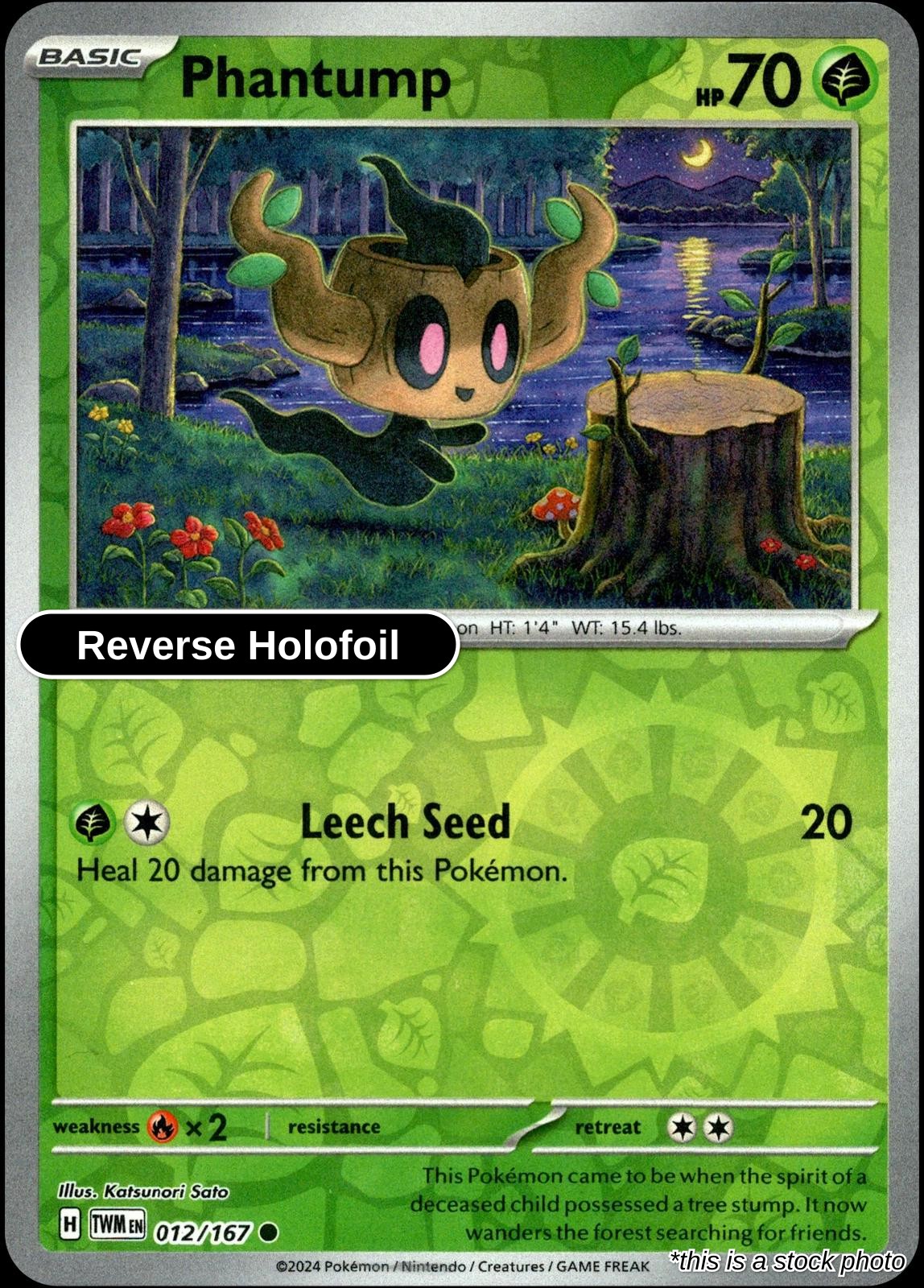 Phantump - 012/167 - [TWM - SV06: Twilight Masquerade] - Reverse Holofoil