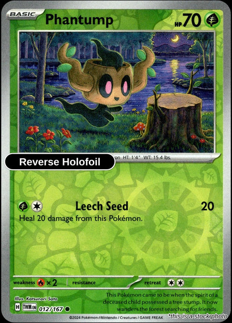 Phantump - 012/167 - [TWM - SV06: Twilight Masquerade] - Reverse Holofoil