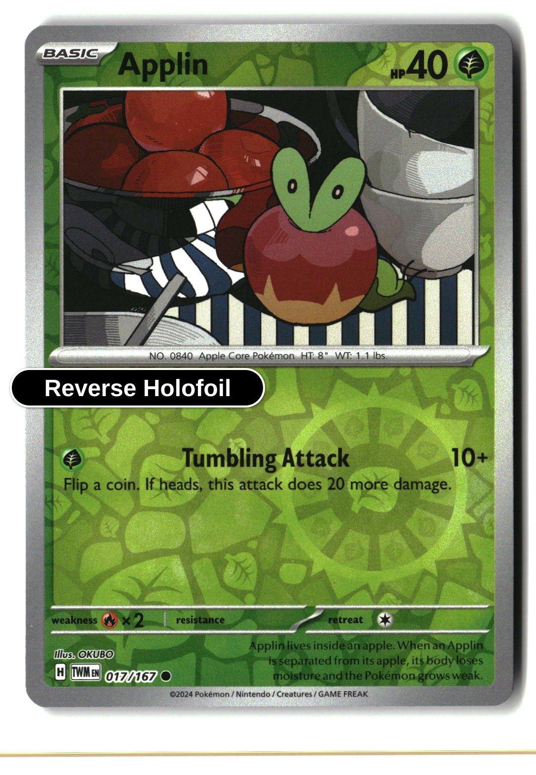 Applin - 017/167 - [TWM - SV06: Twilight Masquerade] - Reverse Holofoil