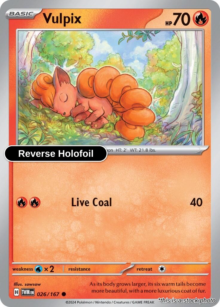 Vulpix - 026/167 - [TWM - SV06: Twilight Masquerade] - Reverse Holofoil