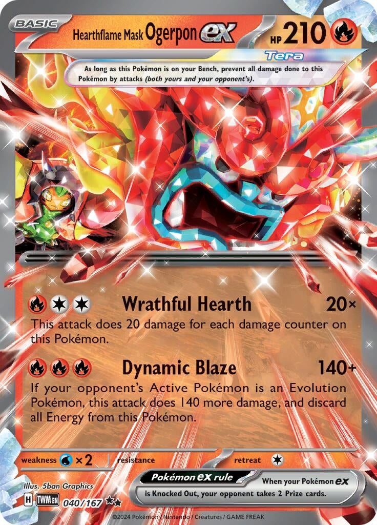 Image for Hearthflame Mask Ogerpon ex - 040/167 (TWM) (40)