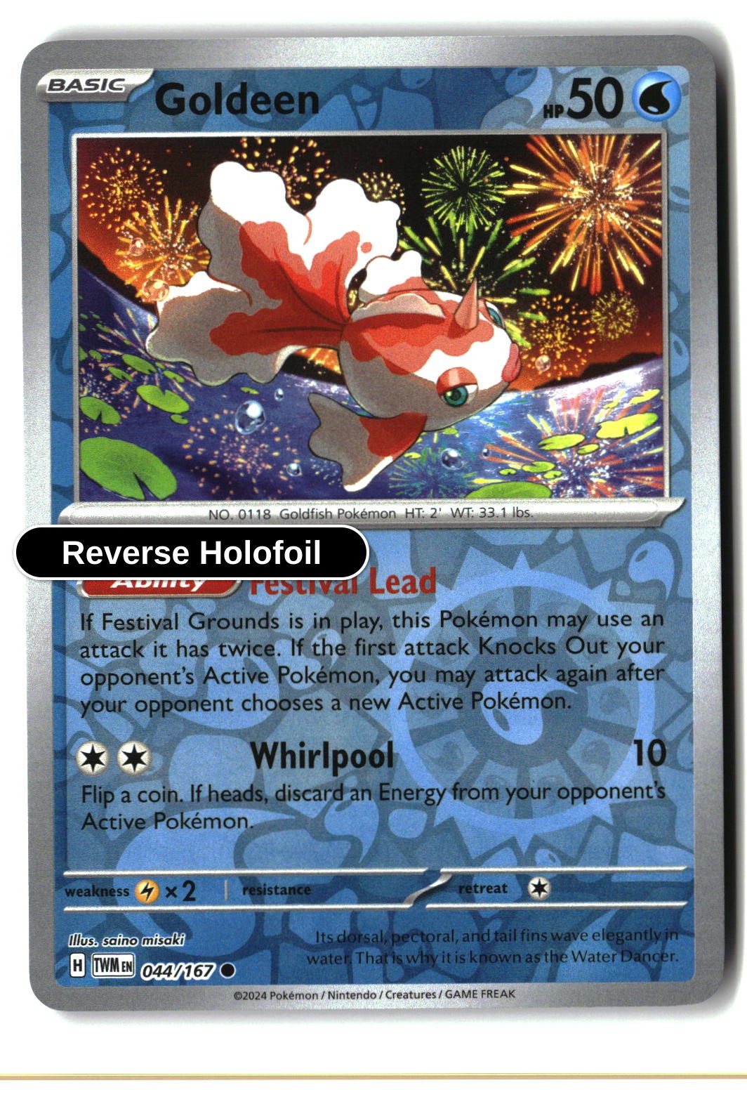 Goldeen - 044/167 - [TWM - SV06: Twilight Masquerade] - Reverse Holofoil