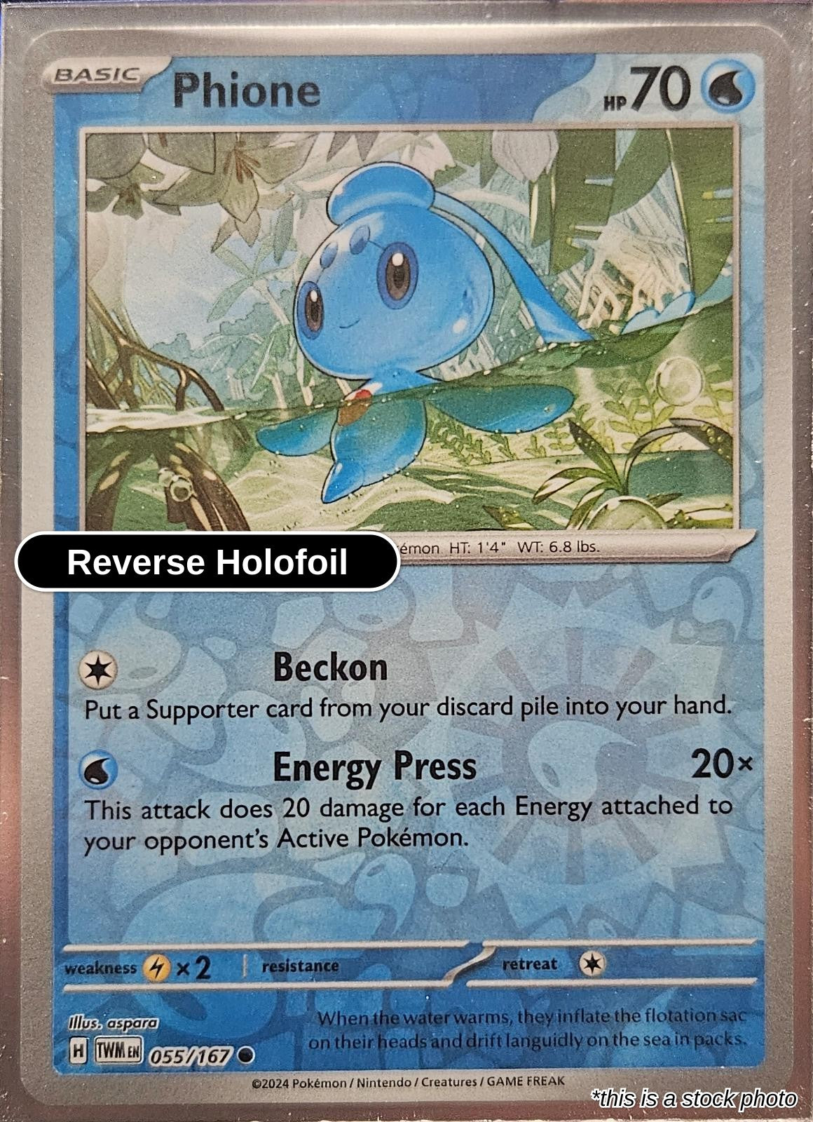 Phione - 055/167 - [TWM - SV06: Twilight Masquerade] - Reverse Holofoil