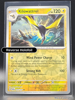 Kilowattrel - 076/167 - [TWM - SV06: Twilight Masquerade] - Reverse Holofoil