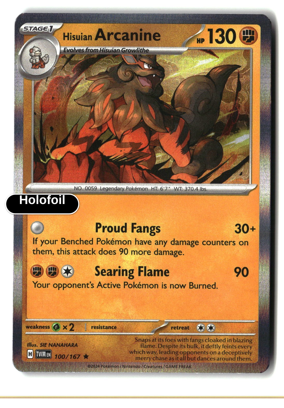 Hisuian Arcanine