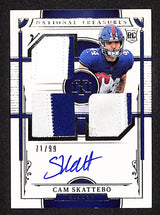 Cam Skattebo 2025 National Treasures Rookie Material Signatures #RMS-CSO #/99