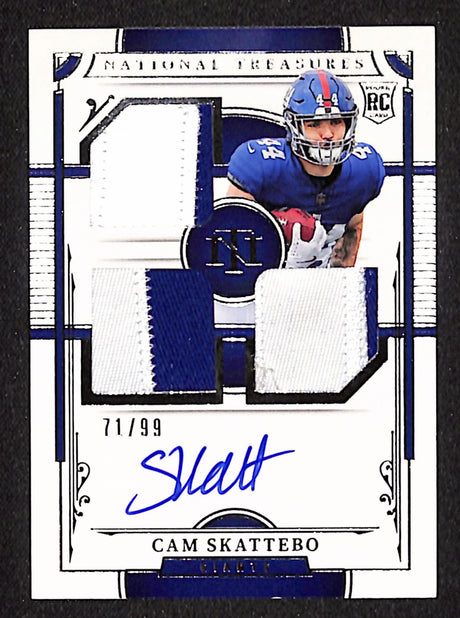 Cam Skattebo 2025 National Treasures Rookie Material Signatures #RMS-CSO #/99