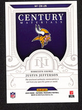 Justin Jefferson 2025 Panini National Treasures Century Materials #CM-JJN #/99