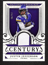 Justin Jefferson 2025 Panini National Treasures Century Materials #CM-JJN #/99