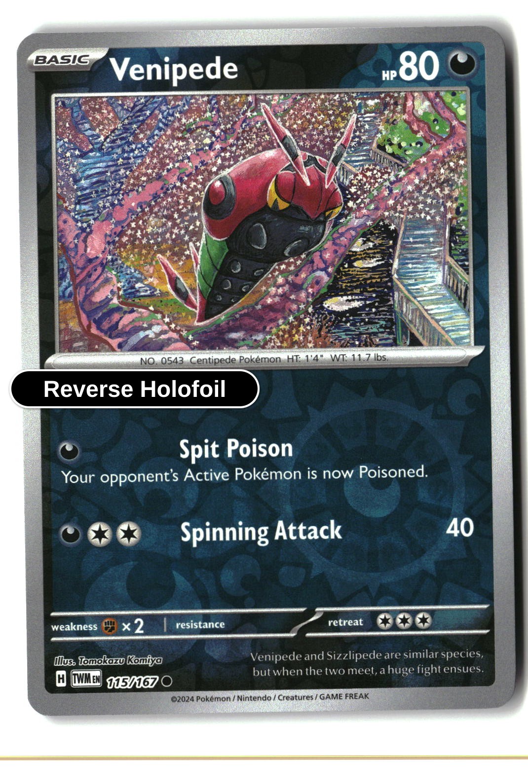 Venipede - 115/167 - [TWM - SV06: Twilight Masquerade] - Reverse Holofoil