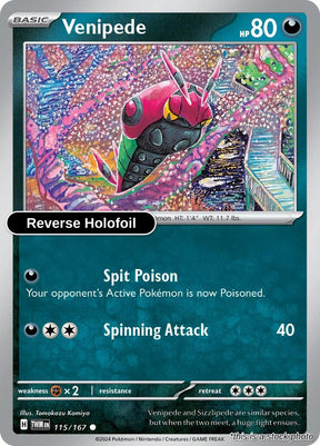 Venipede - 115/167 - [TWM - SV06: Twilight Masquerade] - Reverse Holofoil
