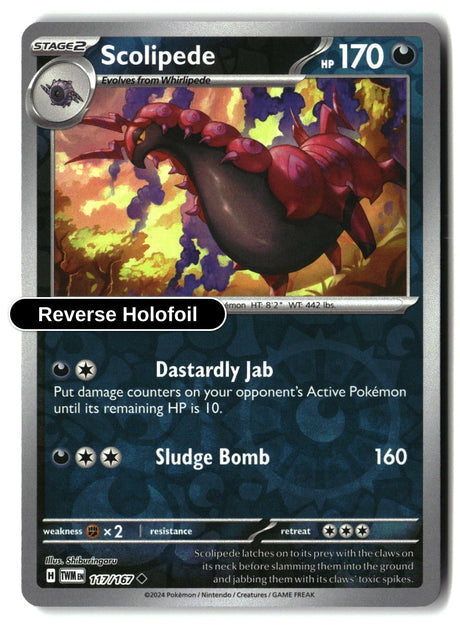 Scolipede - 117/167 - [TWM - SV06: Twilight Masquerade] - Reverse Holofoil