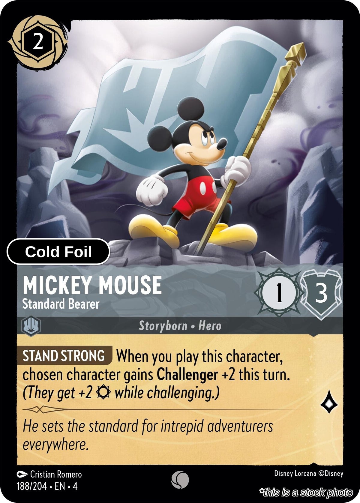 Mickey Mouse - Standard Bearer - 188/204 - [4 - Ursula's Return] - Cold Foil