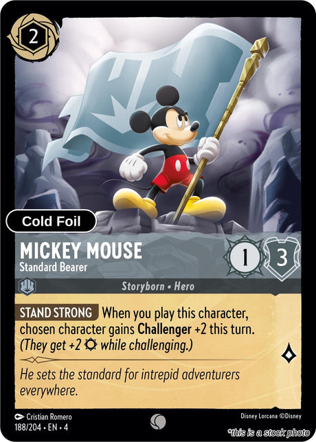Mickey Mouse - Standard Bearer - 188/204 - [4 - Ursula's Return] - Cold Foil