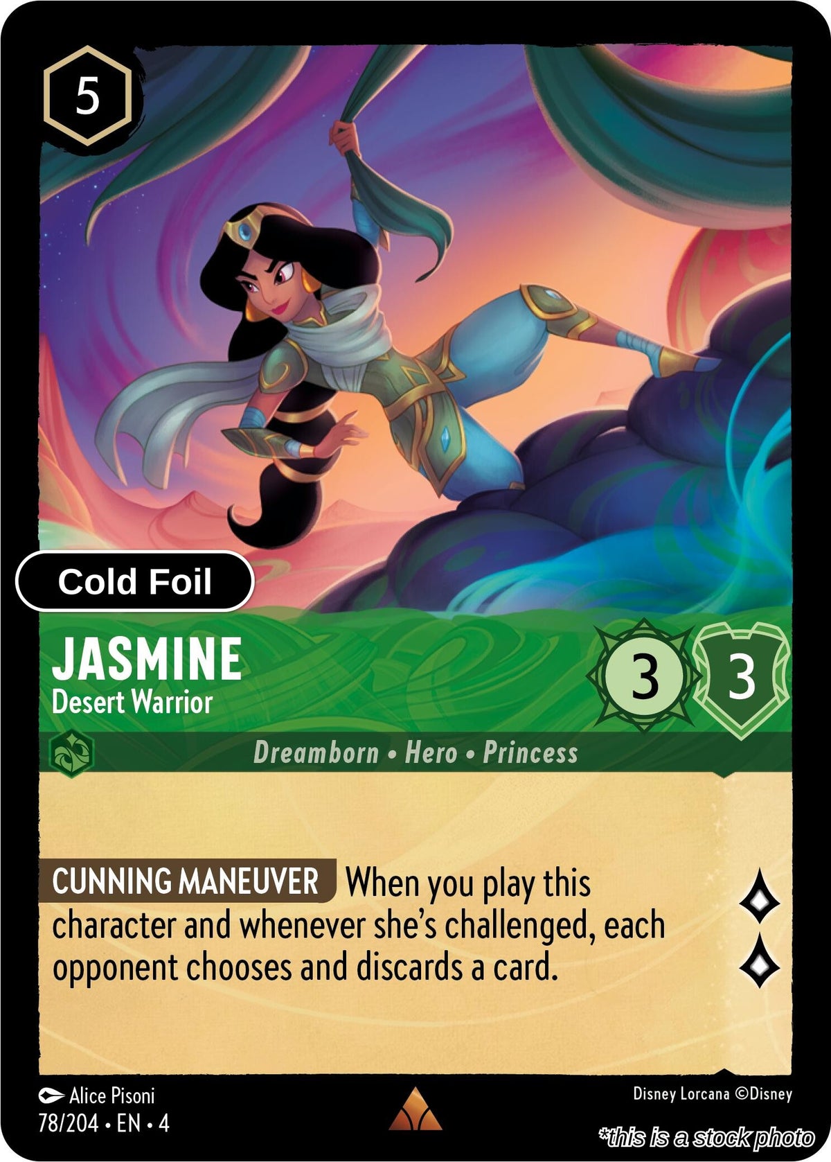 Jasmine - Desert Warrior - 78/204 - [4 - Ursula's Return] - Cold Foil