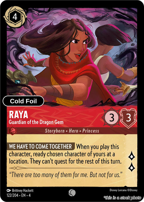 Raya - Guardian of the Dragon Gem - 122/204 - [4 - Ursula's Return] - Cold Foil