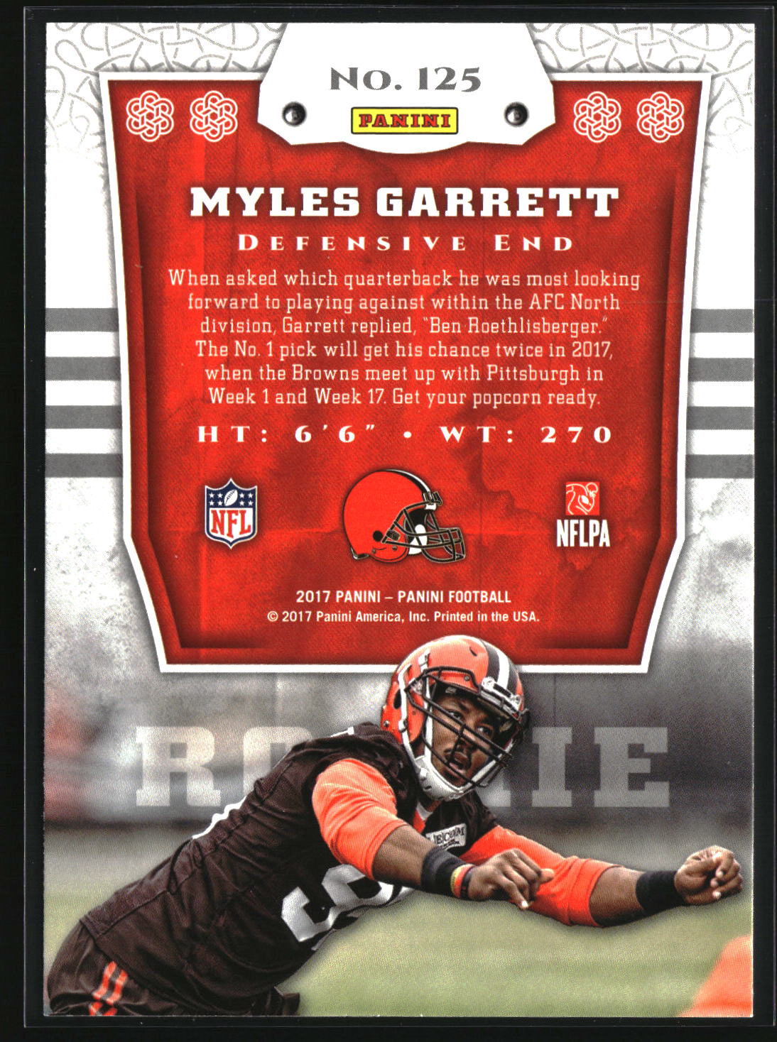 Myles Garrett 2017 Panini #125