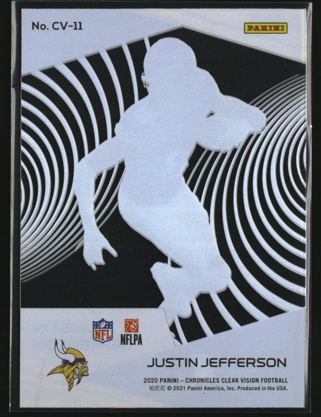 Justin Jefferson 2020 Panini Chronicles Clear Vision Rookies #CV-11