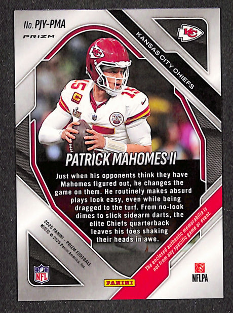 Patrick Mahomes II 2025 Panini Prizm Premier Jerseys Purple Pulsar #PJY-PMA