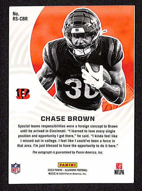 Chase Brown 2023 Panini Illusions Rookie Signs Orange #RS-CBR