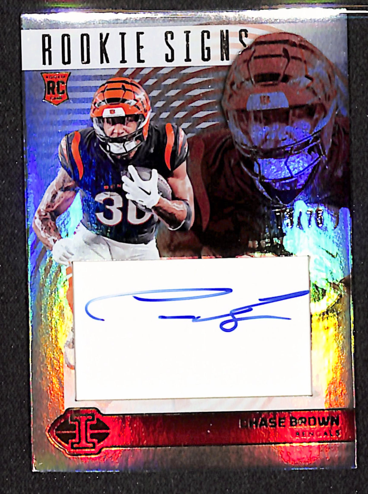 Chase Brown 2023 Panini Illusions Rookie Signs Orange #RS-CBR