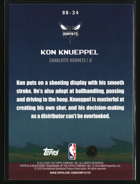 Kon Knueppel 2025-26 Topps 8-Bit Ballers Holo Foil #8B-34