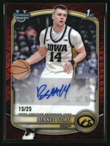 Bennett Stirtz 2025-26 Bowman Chrome Autographs Reptilian Orange #CPA-BI #/25