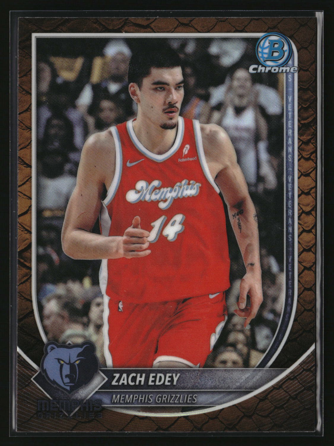 Zach Edey 2025-26 Bowman Chrome Reptilian Refractor #BCV-139