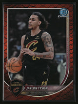Jaylon Tyson 2025-26 Bowman Chrome Reptilian Orange Refractor #BCV-173 #/25