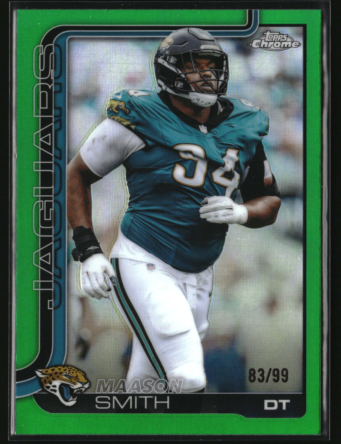 Maason Smith 2025 Topps Chrome Green Refractor #140 #/99