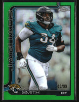 Maason Smith 2025 Topps Chrome Green Refractor #140 #/99