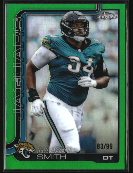 Maason Smith 2025 Topps Chrome Green Refractor #140 #/99