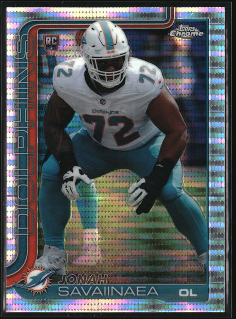 Jonah Savaiinaea 2025 Topps Chrome Pulsar Refractor #380