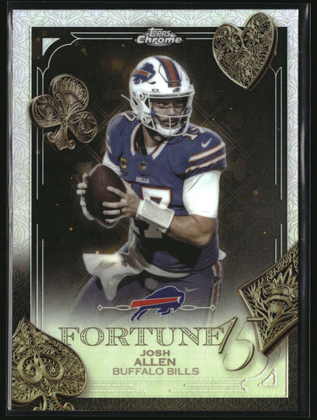 Josh Allen 2025 Topps Chrome Fortune 15 Refractor #F15-7