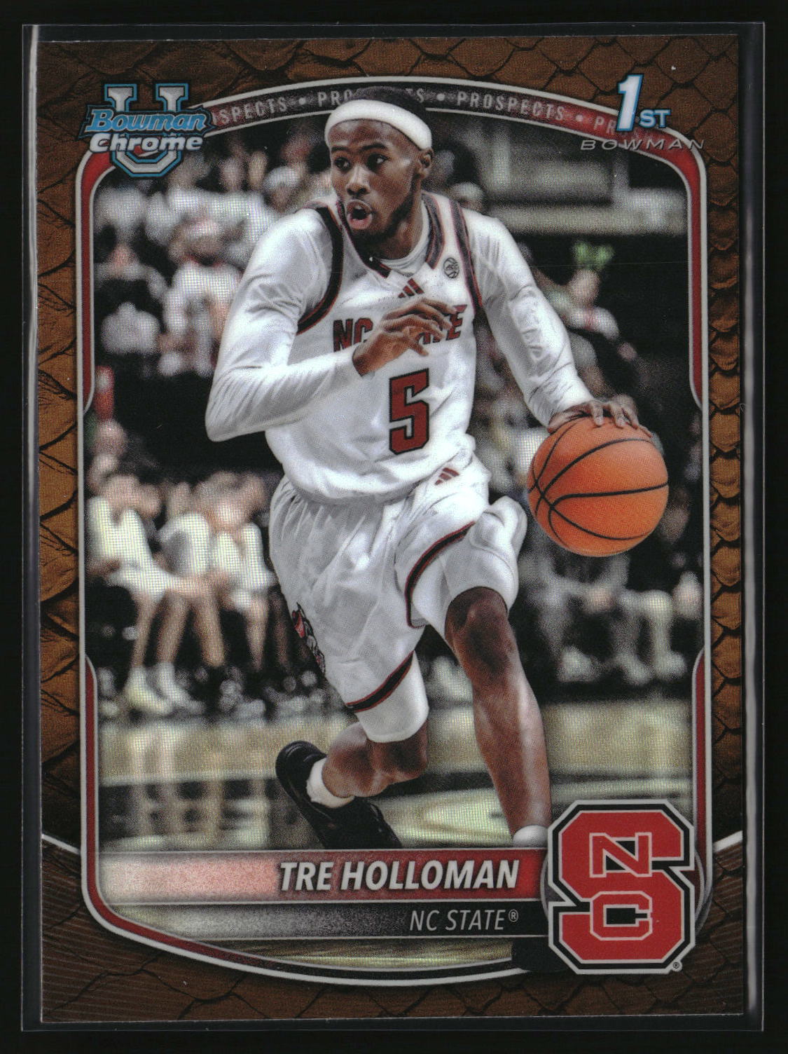 Tre Holloman 2025-26 Bowman Chrome Prospects Reptilian Refractor #BCP-81