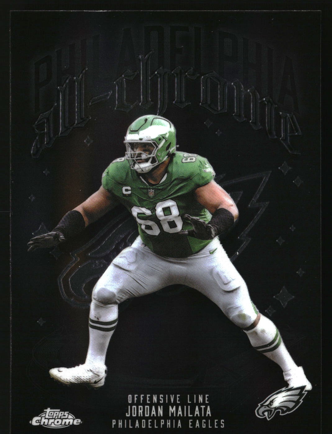 Jordan Mailata 2025 Topps Chrome All Chrome Team #ACT-12