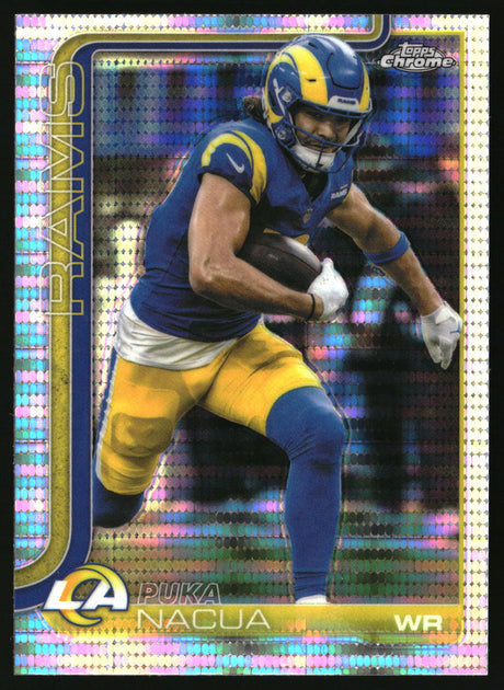 Puka Nacua 2025 Topps Chrome Pulsar Refractor #166