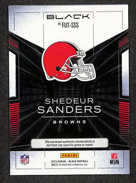 Shedeur Sanders 2025 Panini Black Futuristic Citrine #FUT-SSS #/50