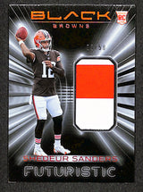 Shedeur Sanders 2025 Panini Black Futuristic Citrine #FUT-SSS #/50