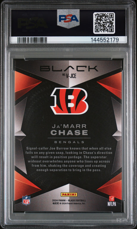 Ja'Marr Chase 2024 Panini Black Vanta #V-JCE PSA Authentic