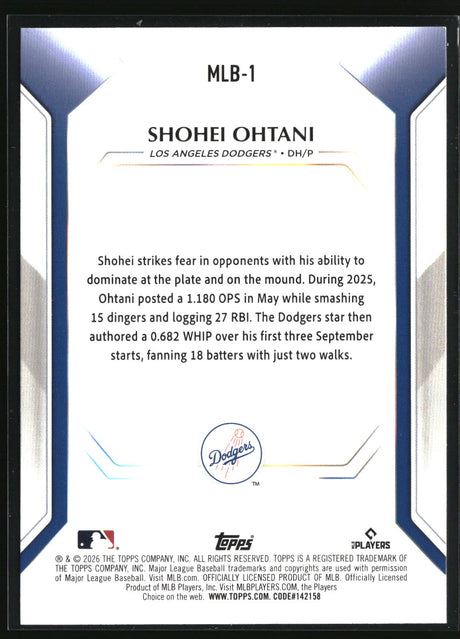 Shohei Ohtani 2026 Topps Topps Collector Kit #MLB-1
